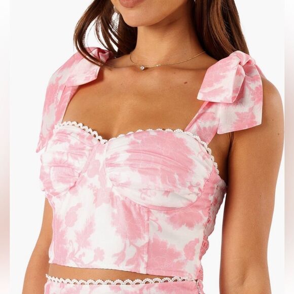 Petal & Pup Elle Floral Top & Midi Skirt Set XS/S LOVE SHACK FANCY VIBES - Picture 5 of 8